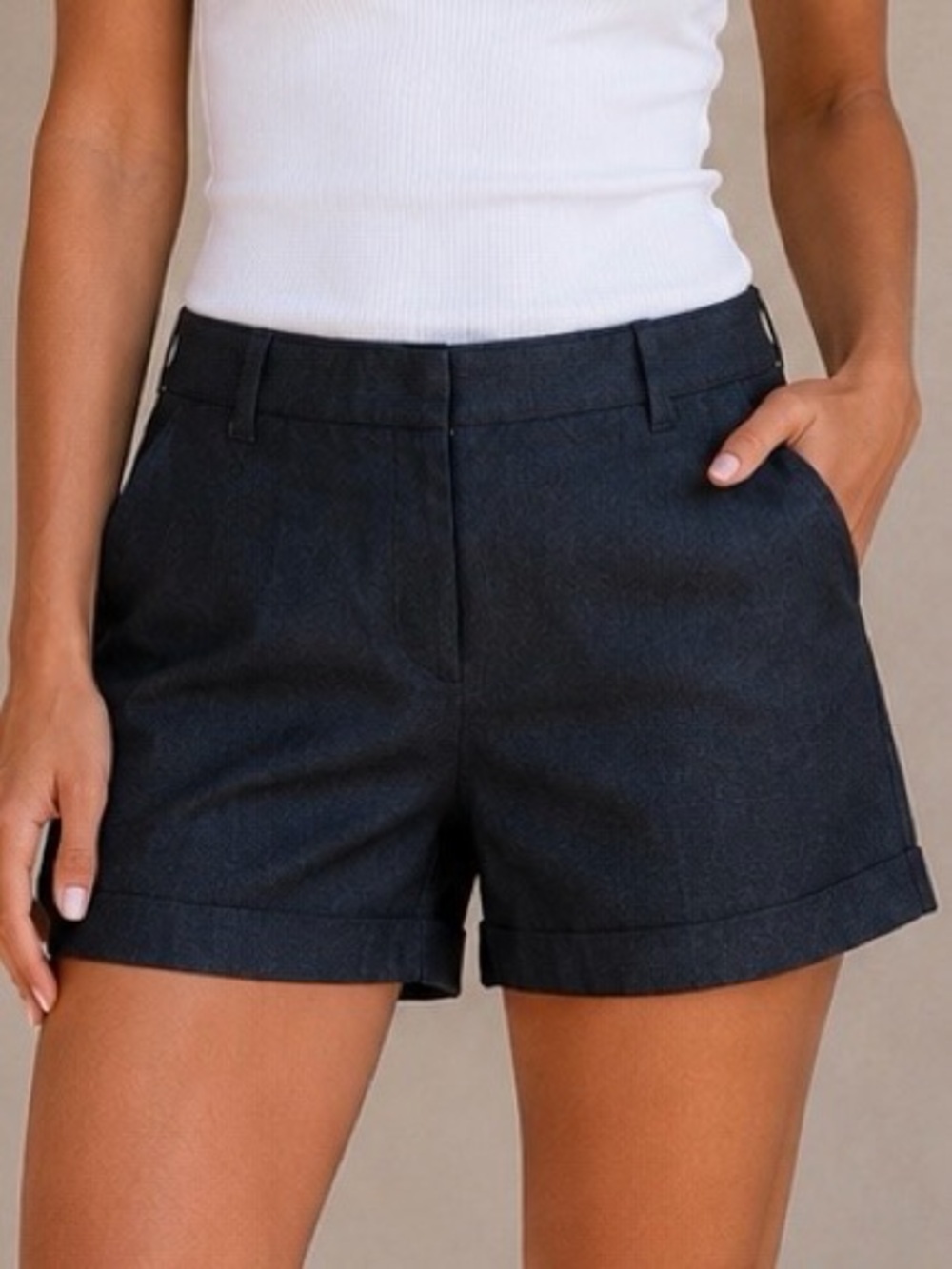 attention Navy Women’s Tailored Shorts